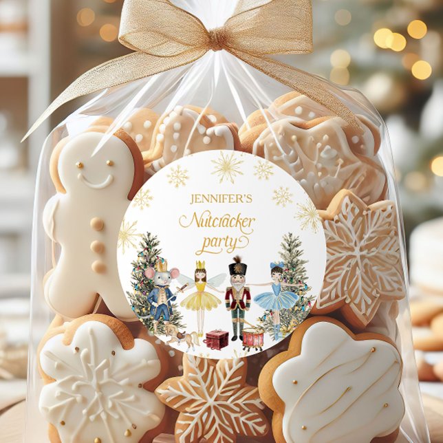 Nutcracker Birthday Party Runder Aufkleber (Von Creator hochgeladen)