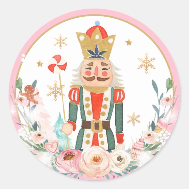 Nutcracker Birthday Sugar Pflaume Fairy Land Sweet Runder Aufkleber (Vorderseite)