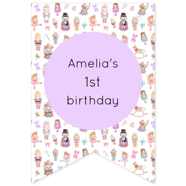 Nutcracker Birthday Wimpelkette (Erste Fahne)