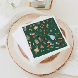 Nutcracker blauer Goldballerina Kindergeburtstag P Serviette