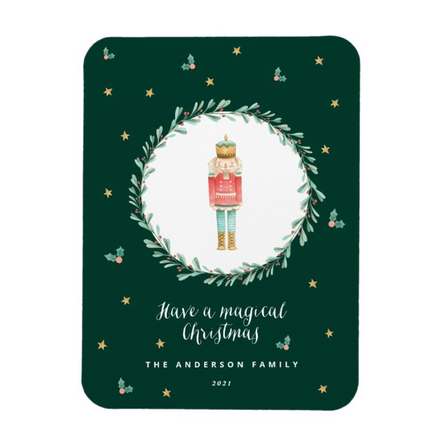 Nutcracker botanische niedliche Weihnachtspostkart Magnet (Vertikal)