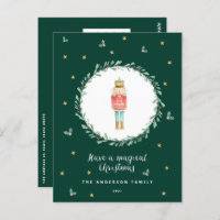 Nutcracker botanische niedliche Weihnachtspostkart
