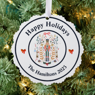 Nutcracker Bows Weihnachts-Foto Ornament Card