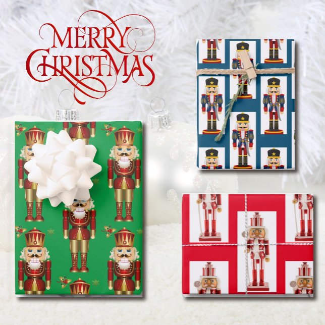 Nutcracker Christmas 3 Koordination Geschenkpapier Set (Von Creator hochgeladen)