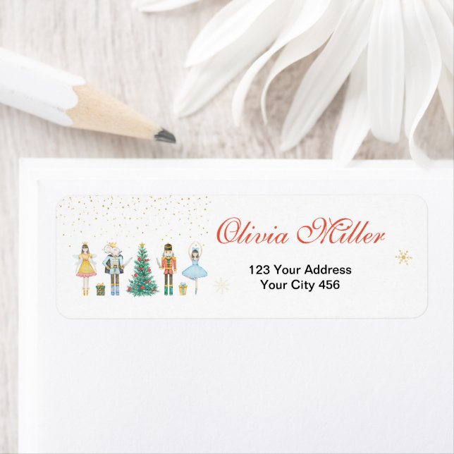 Nutcracker Christmas Address Labels (Insitu)