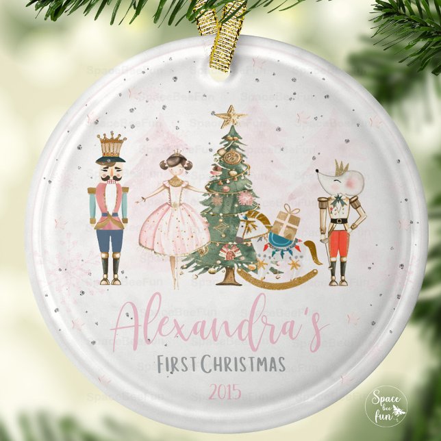 Nutcracker Christmas Ballerina Keramik Ornament (Nutcracker ornament, Christmas ballerina ornament, ballet Christmas decoration, holiday ballerina or)