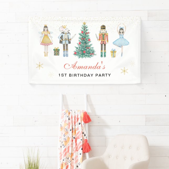 Nutcracker Christmas Birthday Banner (Insitu)