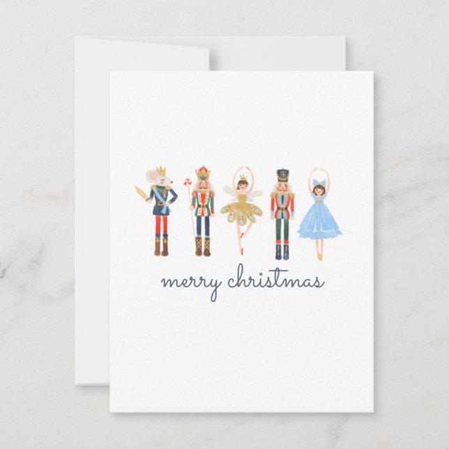  Nutcracker Christmas Cards Feiertagskarte (Vorderseite)