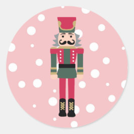 Nutcracker Christmas Design Classic Round Sticker