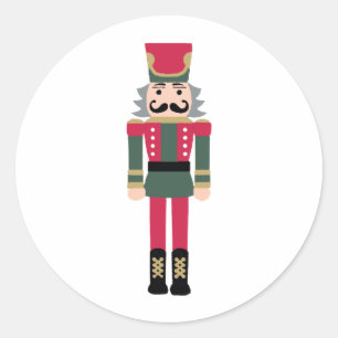 Nutcracker Christmas Design Classic Round Sticker