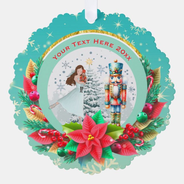 Nutcracker Christmas, Family Holiday Keepsake Gift Ornament Karte (Vorderseite)