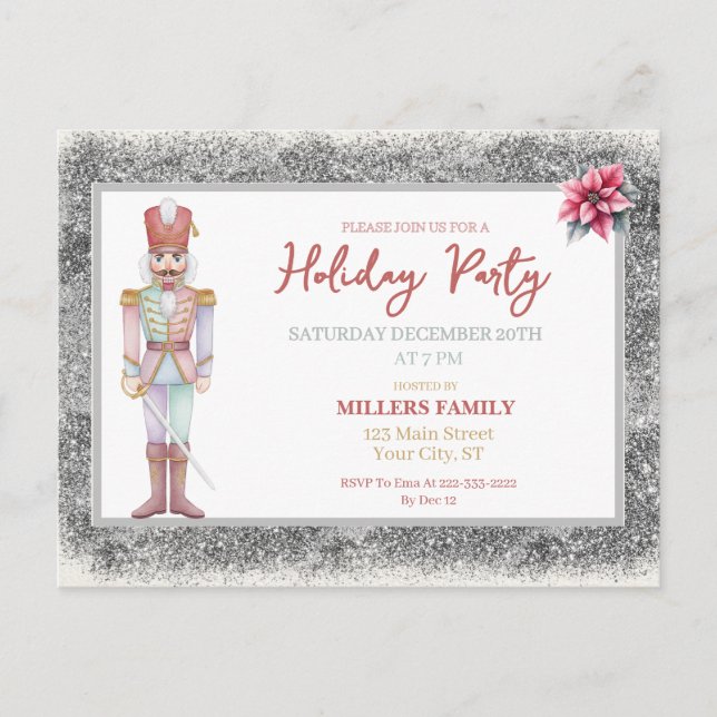 Nutcracker Christmas  Feiertagspostkarte (Vorderseite)