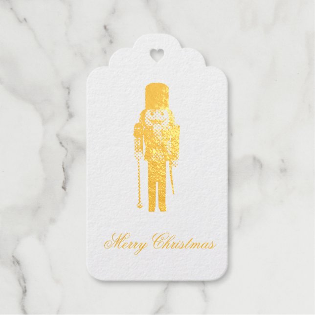 Nutcracker Christmas Foil Card Geschenkanhänger (Vorderseite)