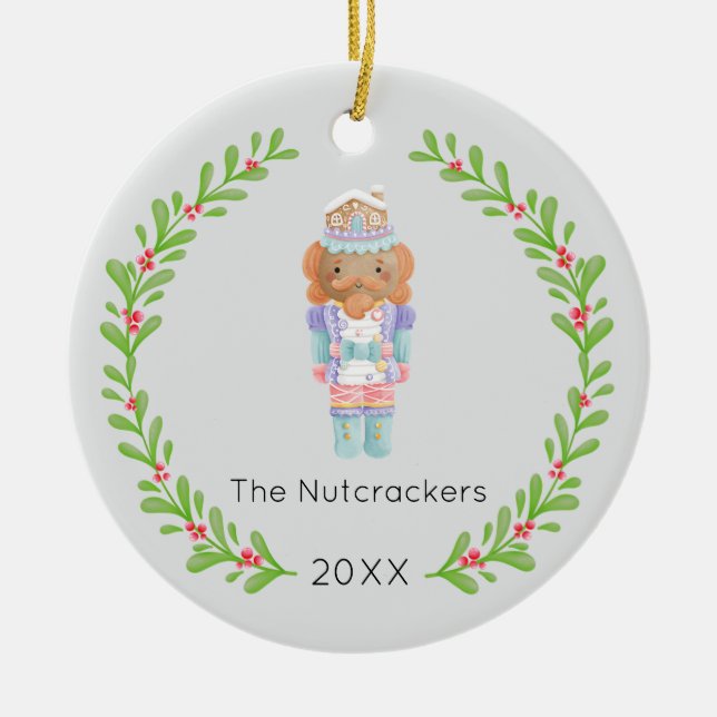 Nutcracker Christmas Foto Keramik Ornament (Vorne)