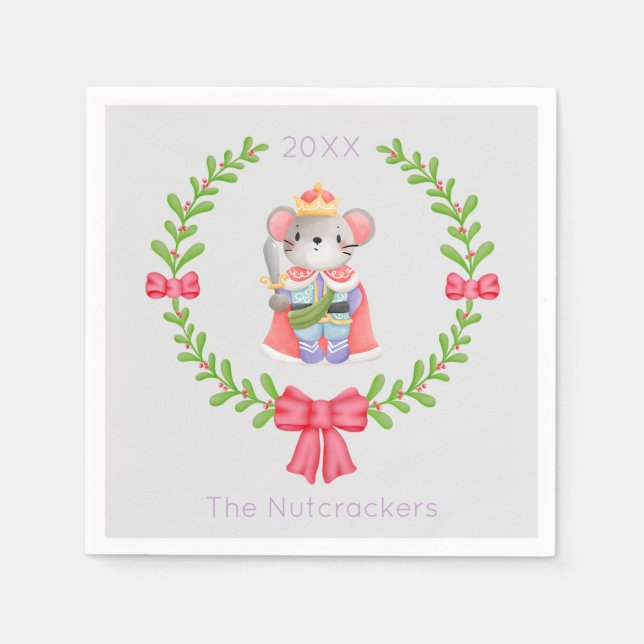Nutcracker Christmas Mouse King Serviette (Vorderseite)