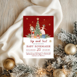 Nutcracker Christmas Party Baby Shower Sip und seh Einladung