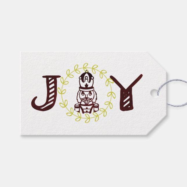Nutcracker Christmas Personalisiert Geschenkanhänger (Vorderseite (Horizontal))