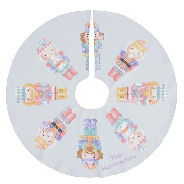 Nutcracker Christmas Polyester Weihnachtsbaumdecke (Vorderseite)