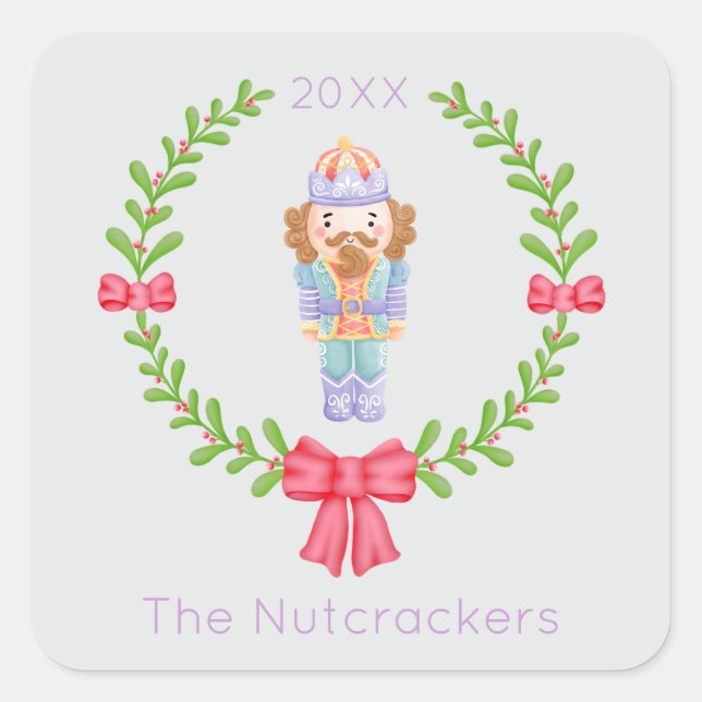 Nutcracker Christmas Quadratischer Aufkleber (Vorderseite)
