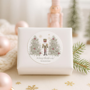Nutcracker Christmas Runder Aufkleber