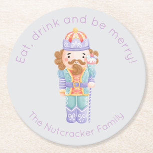 Nutcracker Christmas Runder Pappuntersetzer