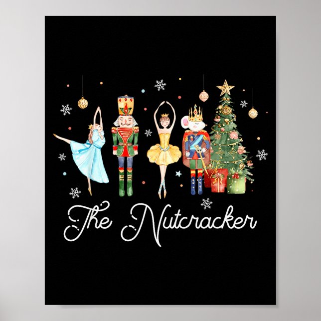 Nutcracker Christmas Xmas Family Matching Pajamas  Poster (Vorne)