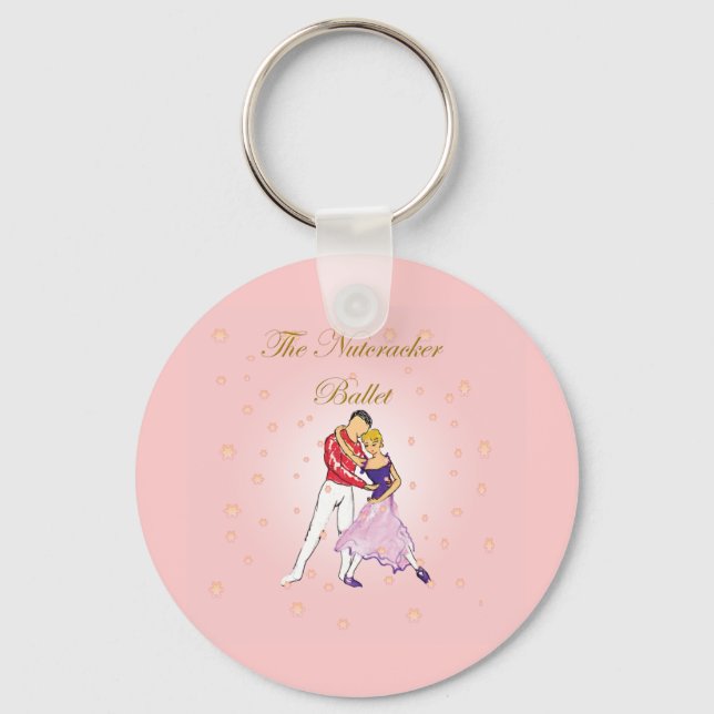 Nutcracker-clara und ihr Prinz(pink) Schlüsselanhänger (Vorderseite)