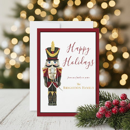 Nutcracker Classic Holiday Christmas Red Feiertagskarte