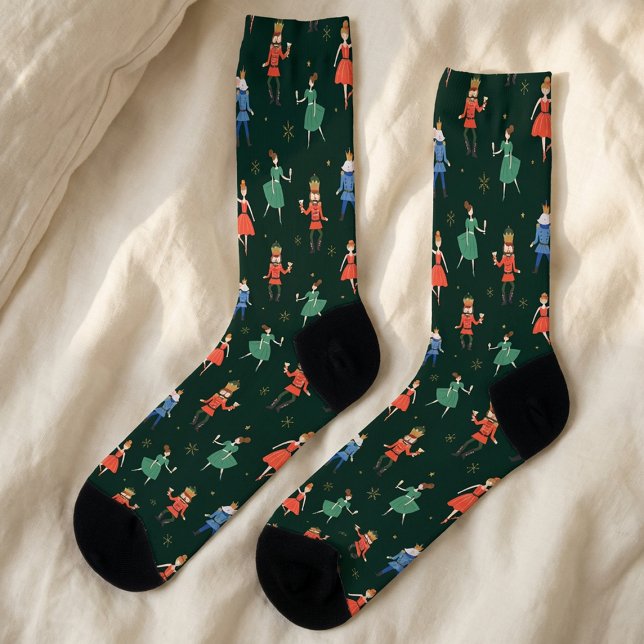 Nutcracker Cocktail Party Christmas Socken (Von Creator hochgeladen)