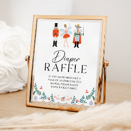 Nutcracker Diaper Raffle Weihnachtsdusche Poster