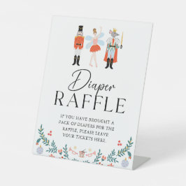 Nutcracker Diaper Raffle Weihnachtsdusche Sockelschild