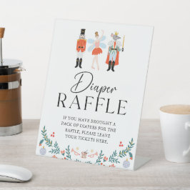 Nutcracker Diaper Raffle Weihnachtsdusche Sockelschild
