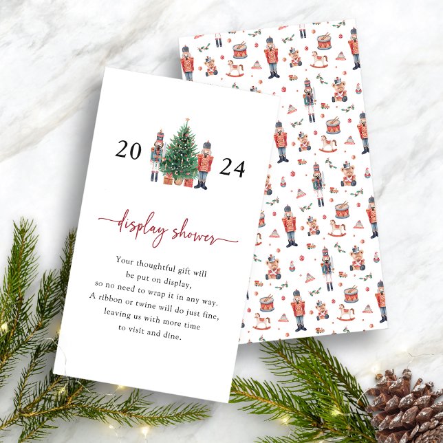 Nutcracker Display Showumrandkarte Begleitkarte (Display Shower Card - Nutcracker Baby Shower Invitation by Painted Paperie)