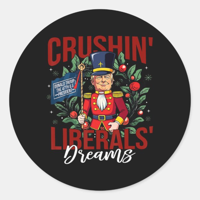 Nutcracker Donald Trump Der 47. Präsident Funny H Runder Aufkleber (Vorderseite)