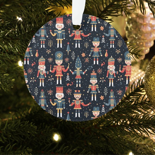 Nutcracker Elegance Festive Pattern Collection" Ornament (Von Creator hochgeladen)