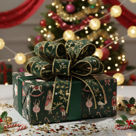 Nutcracker  Elegant Ballet Christmas Geschenkpapier