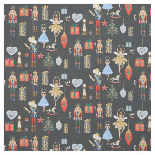 Nutcracker Fabric Dark Stoff