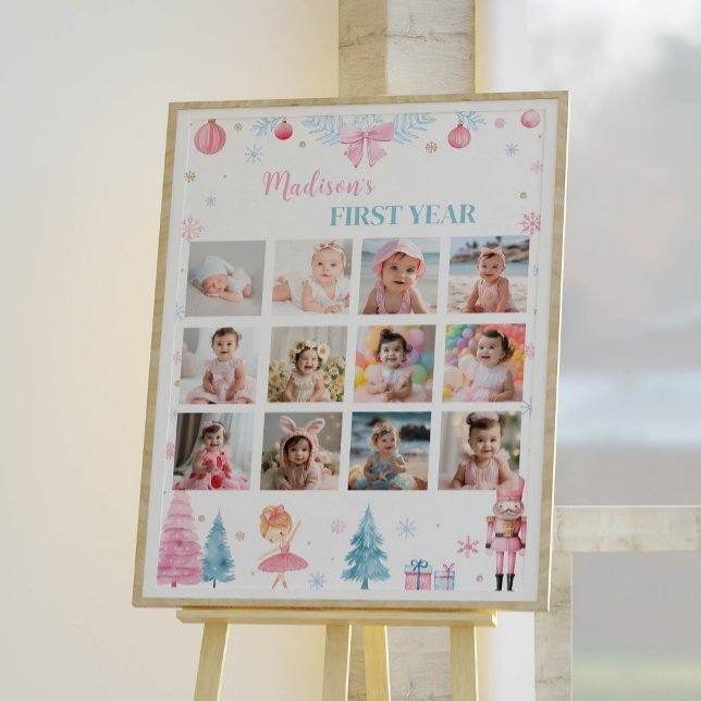 Nutcracker Fairy Birthday Foto Milestone Poster (Von Creator hochgeladen)