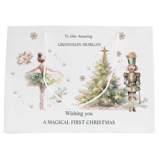 Nutcracker Fairy Story Weihnachtsgeschenktasche Große Geschenktüte (Vorderseite)