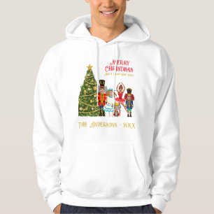 Nutcracker-Familie von fünf lustigen frohen Weihna Hoodie