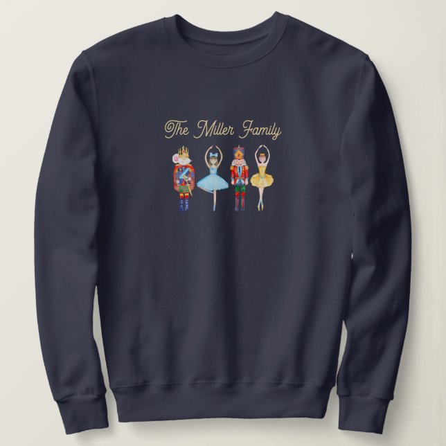 Nutcracker Festive Custom Family Sweatshirt (Design vorne)