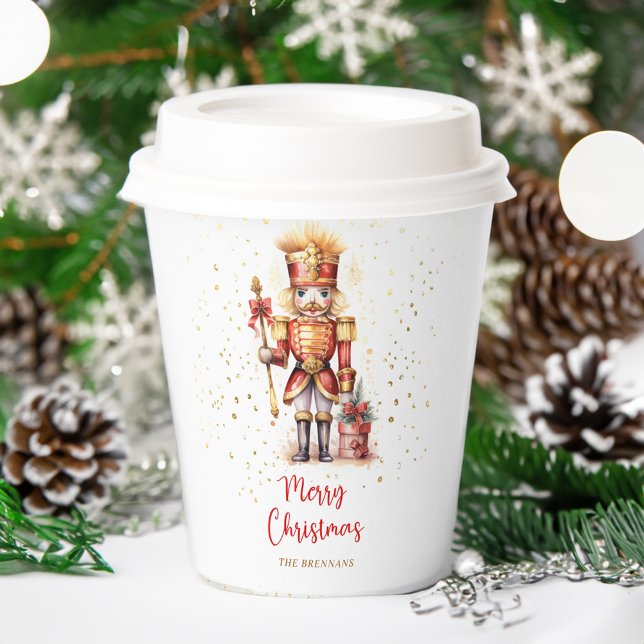 Nutcracker Festive Frohe Weihnachten Pappbecher (Nutcracker Festive Merry Christmas Paper Cups)
