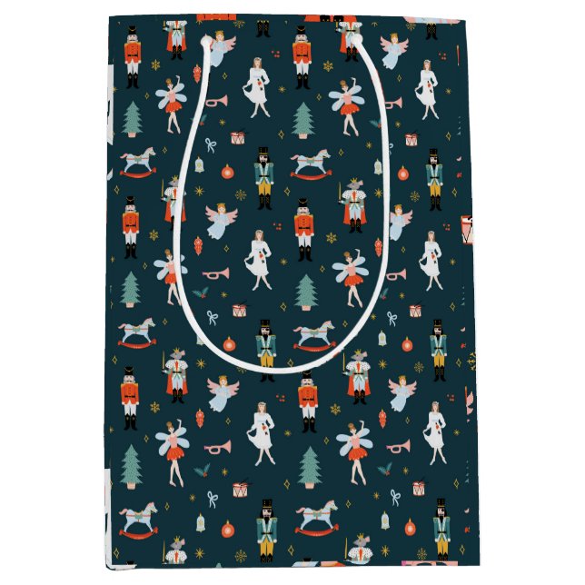 Nutcracker Folk Art Mittlere Geschenktüte (Vorderseite)