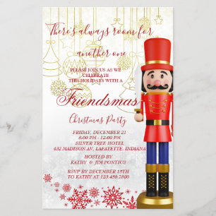 Nutcracker Friendsmas Weihnachtszeit-Party Einladu Flyer
