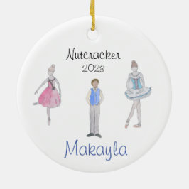 Nutcracker Fritz, Blume, Marzipan Keramik Ornament