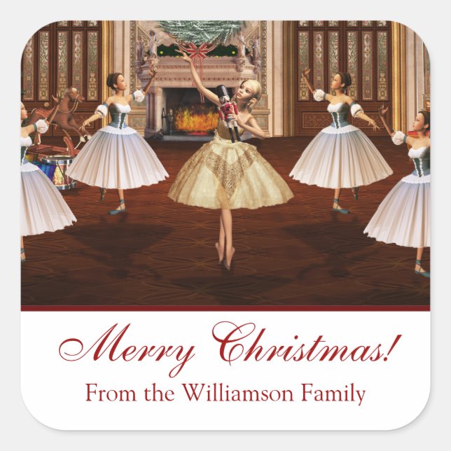 Nutcracker Frohe Weihnachtsgeschenke Stickers (Vorderseite)