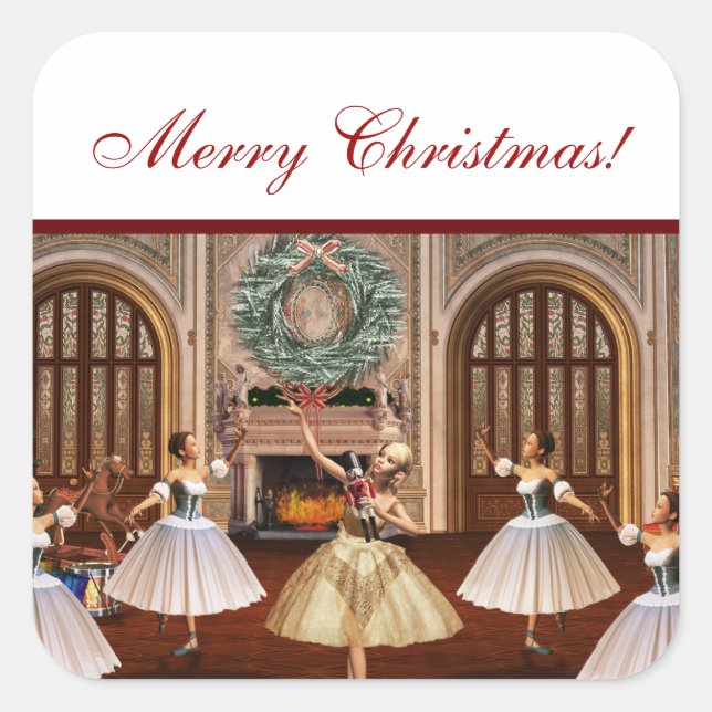 Nutcracker Frohe Weihnachtsgeschenke Stickers (Vorderseite)