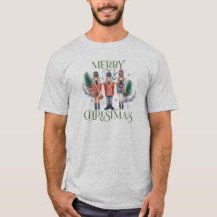 Nutcracker Frohe Weihnachtstypografie T-Shirt