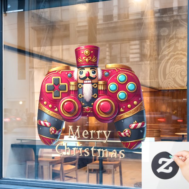 Nutcracker-Game-Controller-Fensterheber Fensteraufkleber (Café-Fenster)