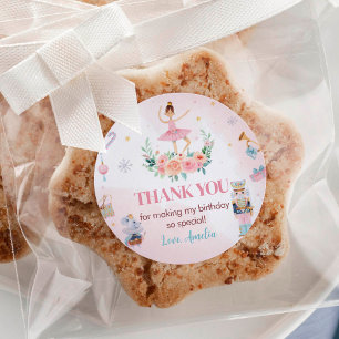 Nutcracker Geburtstagsparty Danke Ihnen für Tags Runder Aufkleber